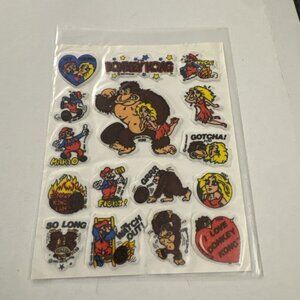 Vintage Donkey Kong Nintendo Puffy Stickers Wiggly Google Eyes New G9
